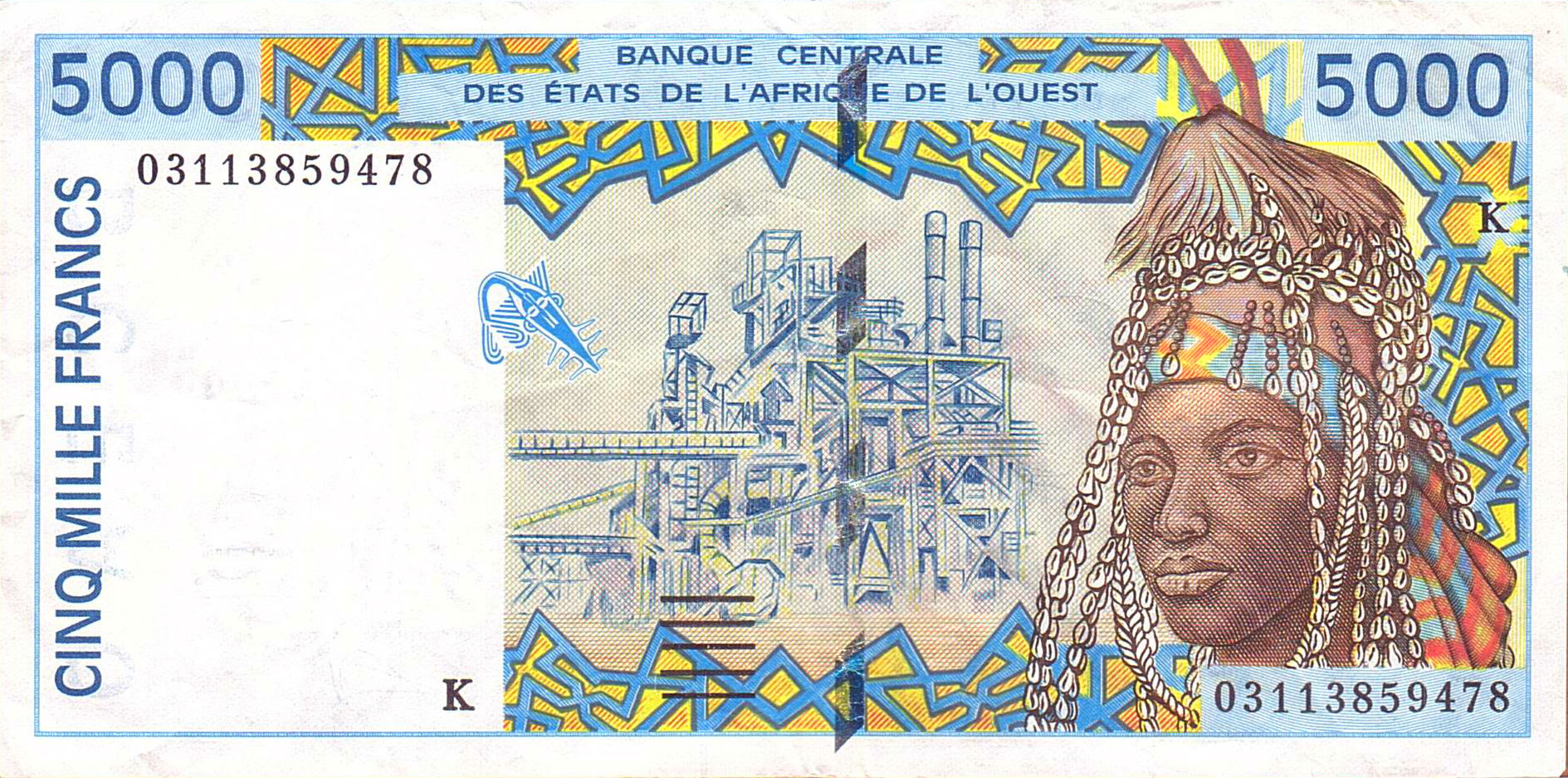 Senegal 5000 2003 aUNC P-713K/m
